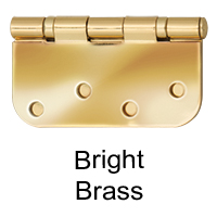 Bright Brass | Rounded Corner Hinge
